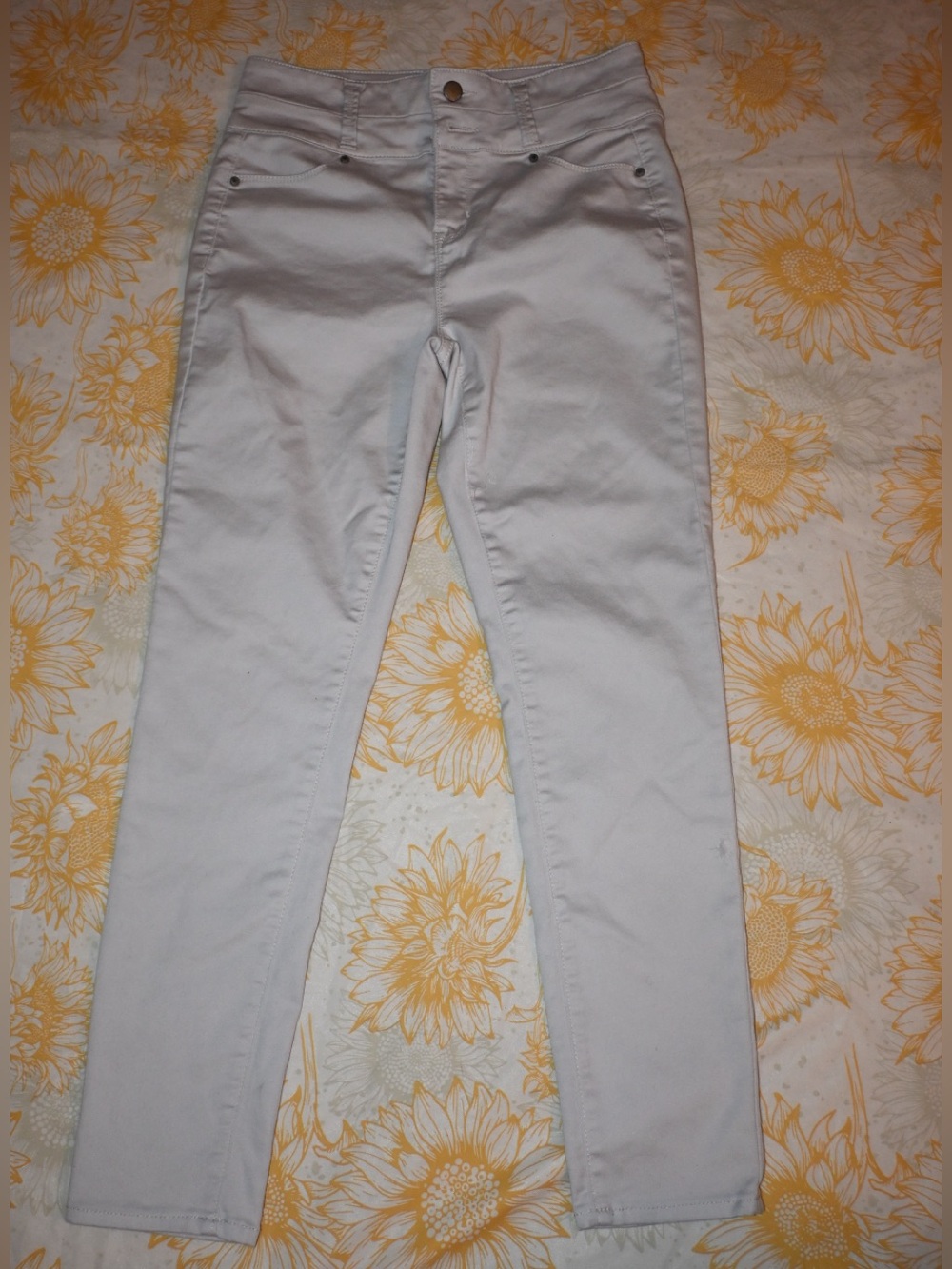 Tinseltown Denim Couture Stone/white high waist skinny jeans